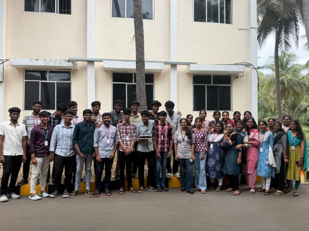 AI-102 training batch group photo at M. Kumarasamy College of Engineering, Karur
